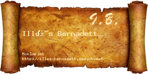 Illés Bernadett névjegykártya