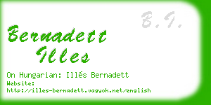 bernadett illes business card